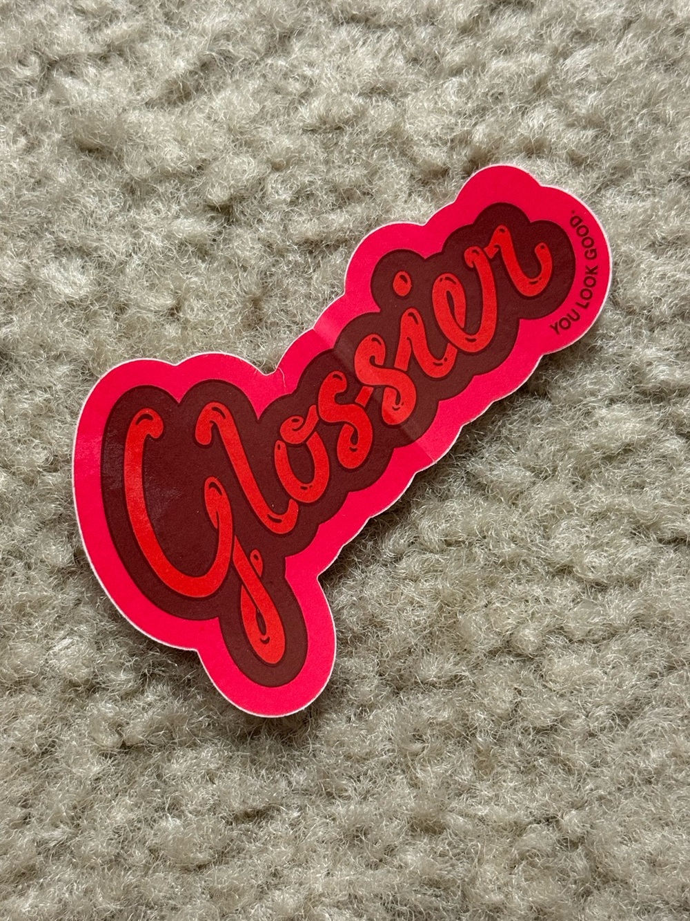 Glossier Red “You Look Good” Sticker